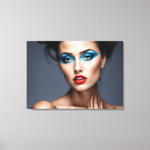 Fashion portrait of woman art canvas print