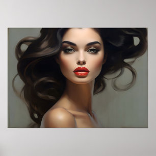 Fashion portrait of woman art poster