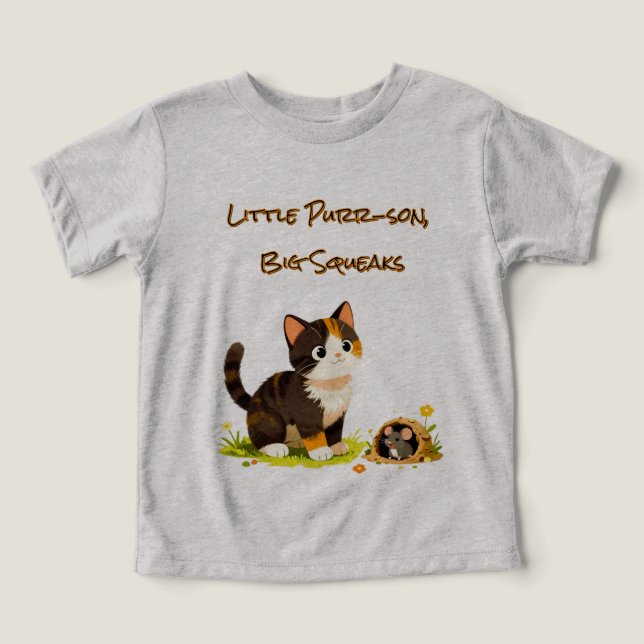 Fashion Preschool Kitten Mouse T-Shirt (Design Front)