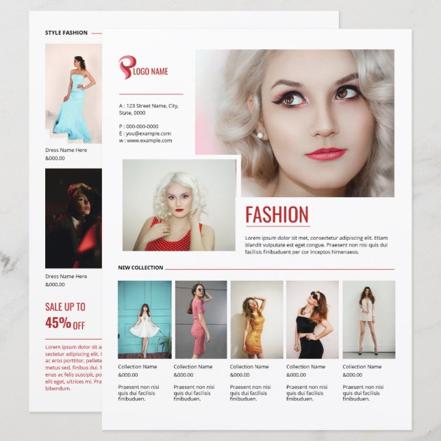 Fashion Product Promotion Flyer Template (Front/Back)