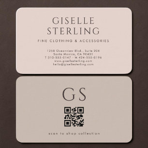 Fashion QR Code Business Card