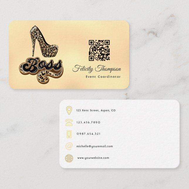 Fashion QR Code Business Card (Front/Back)