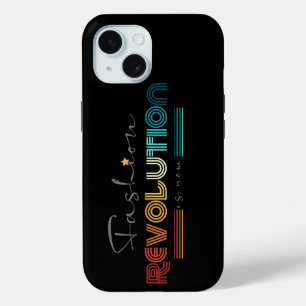 Fashion Revolution Retro Typographic iPhone Case
