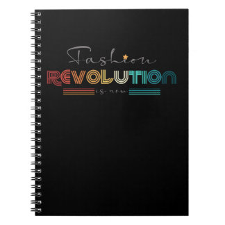 Fashion Revolution Retro Typographic Notebook