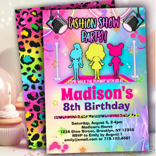 Fashion Runway Birthday Party Invitation