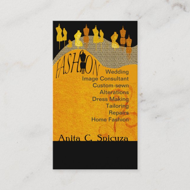 Fashion Runway  Image Consultant  Stylist Business Card (Front)