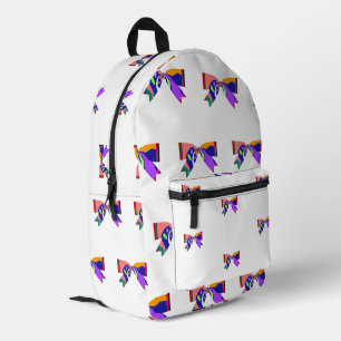 Fashion Sash And Bows Kids Girls  Printed Backpack