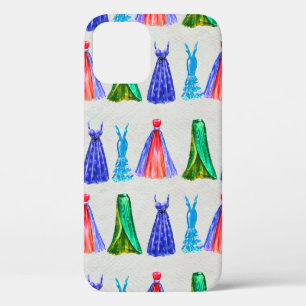 Fashion seamless pattern. Watercolor hand-drawn ba iPhone 12 Case
