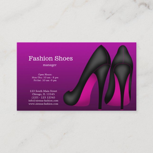 Fashion Shoes Business Card (Front)