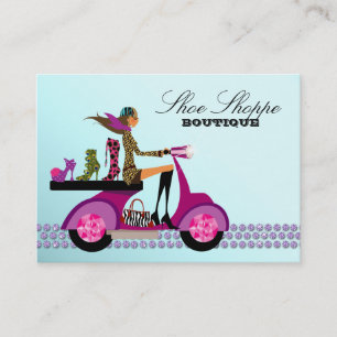 Fashion Shoes Jewellery Business Card Scooter Blue