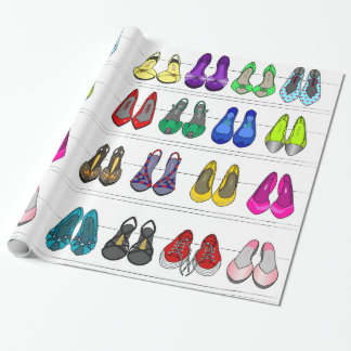 fashion shoes wrapping paper
