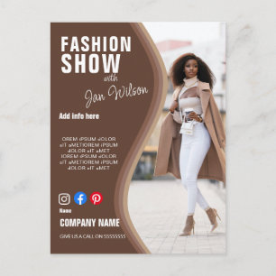 fashion show BUSINESS custom logo flyer Poster  Pe Postcard
