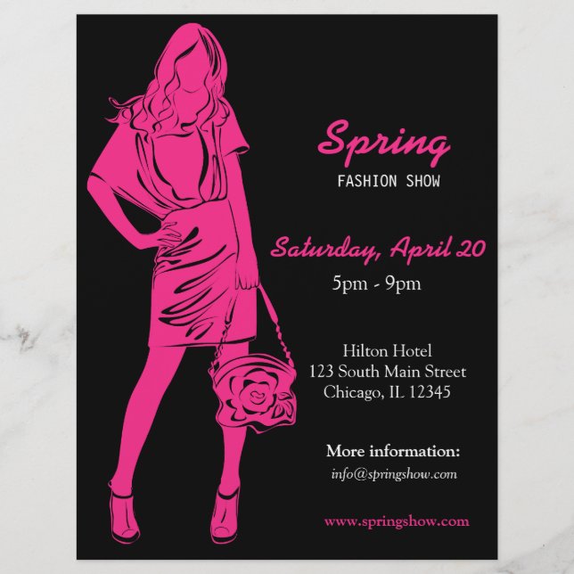 Fashion Show (Deep Pink) Flyer (Front)