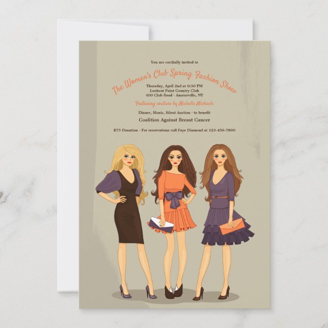 Fashion Show Models Invitation (Front)
