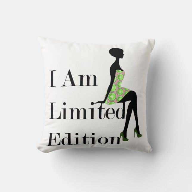 Fashion Silhouette I Am Limited Edition Quote Cushion (Front)