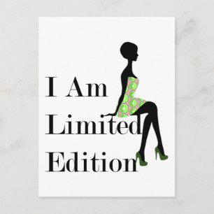Fashion Silhouette I Am Limited Edition Quote Postcard