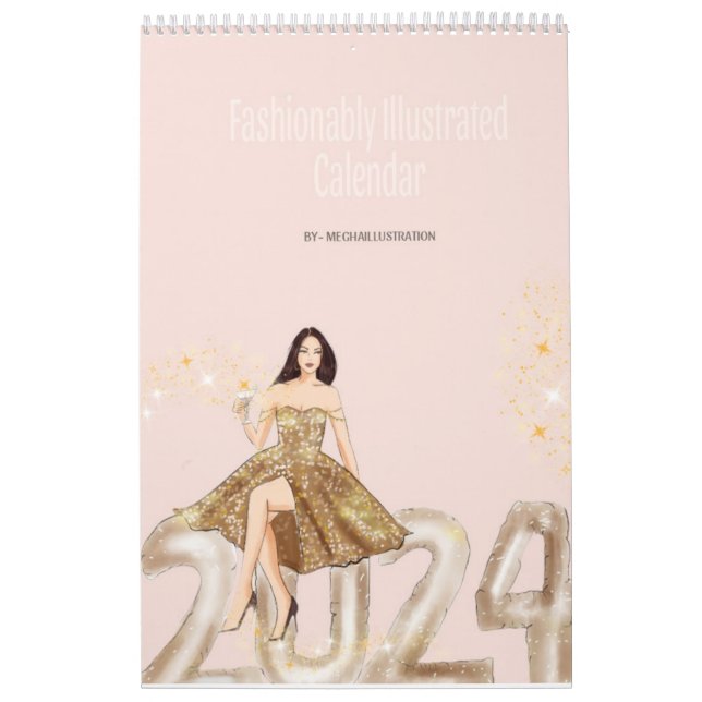 fashion sketch,  2024 calendar (Cover)