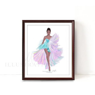 fashion sketch, illustration, poster