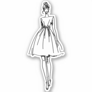 Fashion Sketch Sticker