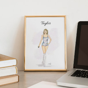 Fashion sketch, taylor poster