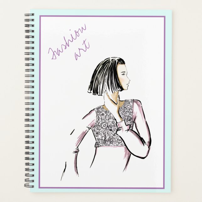 Fashion Sketches Famous Fashion Illustrators Planner (Front)