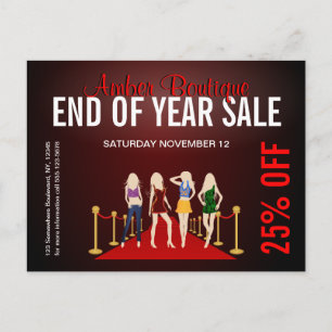 Fashion Store Sale Promotional Custom Postcard