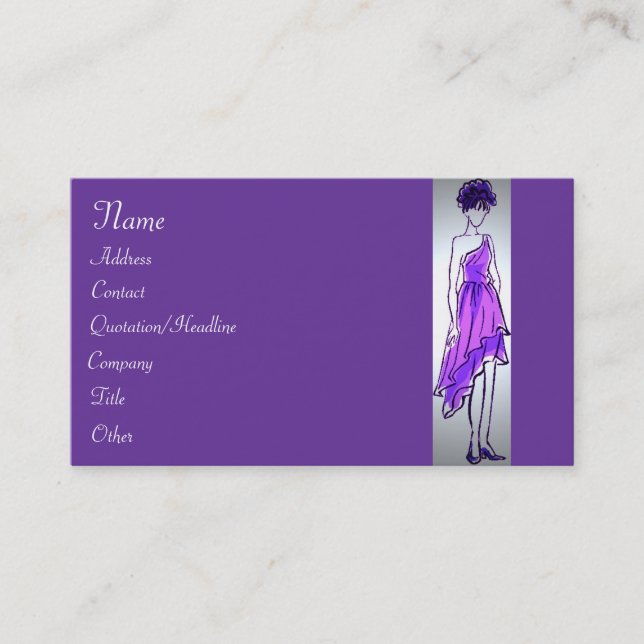 Fashion Style Business Card (Front)