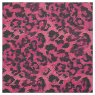 Fashion, stylish, pink and black, spotted, leopard fabric