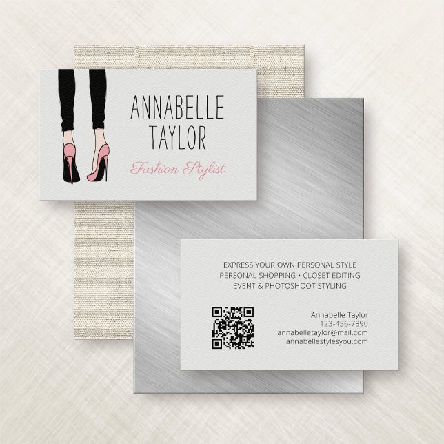 Fashion Stylist Personal Shopper Business Card (Creator Uploaded)