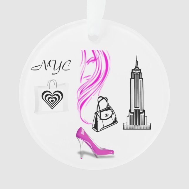Fashion Theme New York City Ornament (Front)