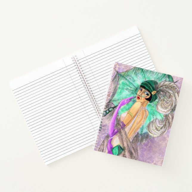 Fashion Umbrella Lady Notebook (Inside)