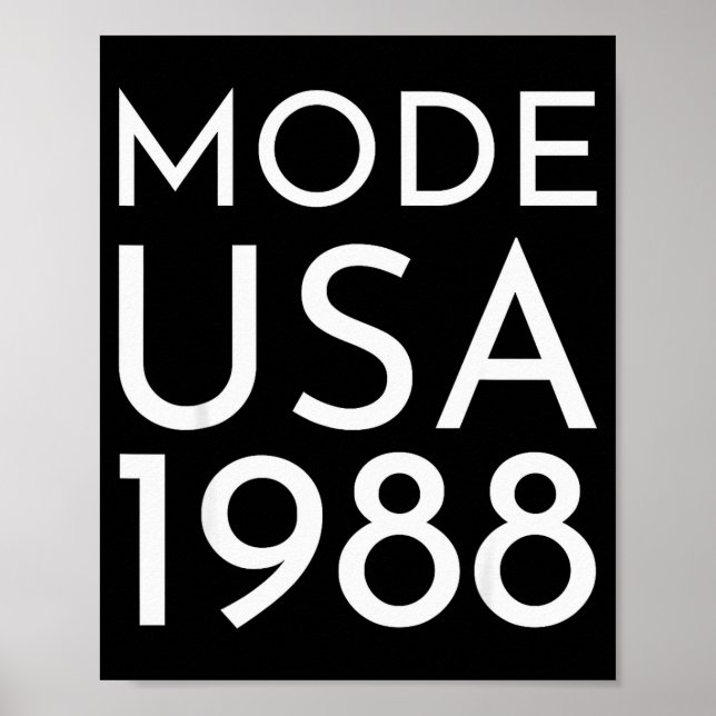 Fashion Usa 1988 M Tour  Poster (Front)