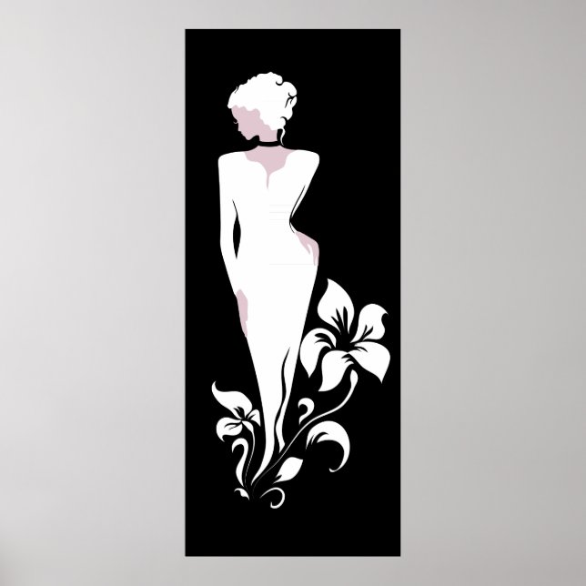 Fashion vintage stylish glamour illustration poster (Front)