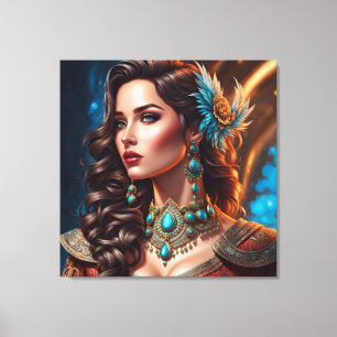 Fashion woman fine art canvas print