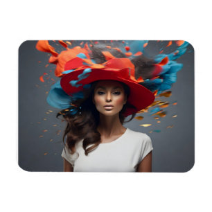 Fashion woman fine art magnet