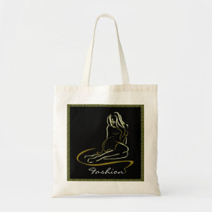 Fashion Woman Silhouette Tote Bag