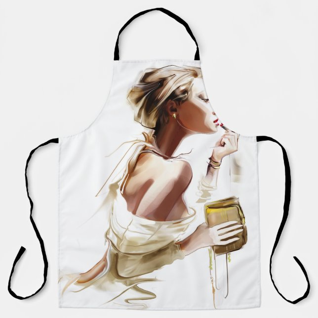Fashion Woman: Stylish Contemporary Portrait. Apron (Front)