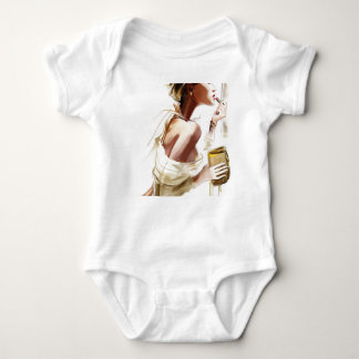 Fashion Woman: Stylish Contemporary Portrait. Baby Bodysuit