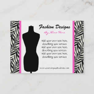 Fashion Zebra Print Business Card