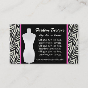 Fashion Zebra Print Business Card
