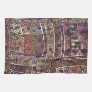 Fashionable African abstract tribal Tea Towel