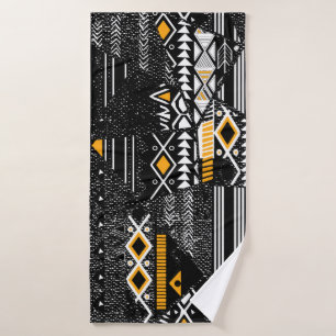 Fashionable and trendy  collage seamless pattern w bath towel