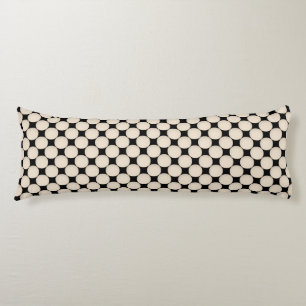 Fashionable Creamy White Beige Dot Stylish Body Cushion