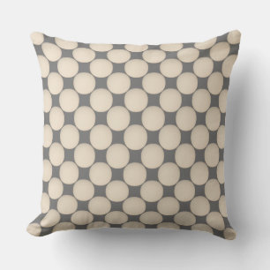 Fashionable Creamy White Beige Dot Stylish Cushion
