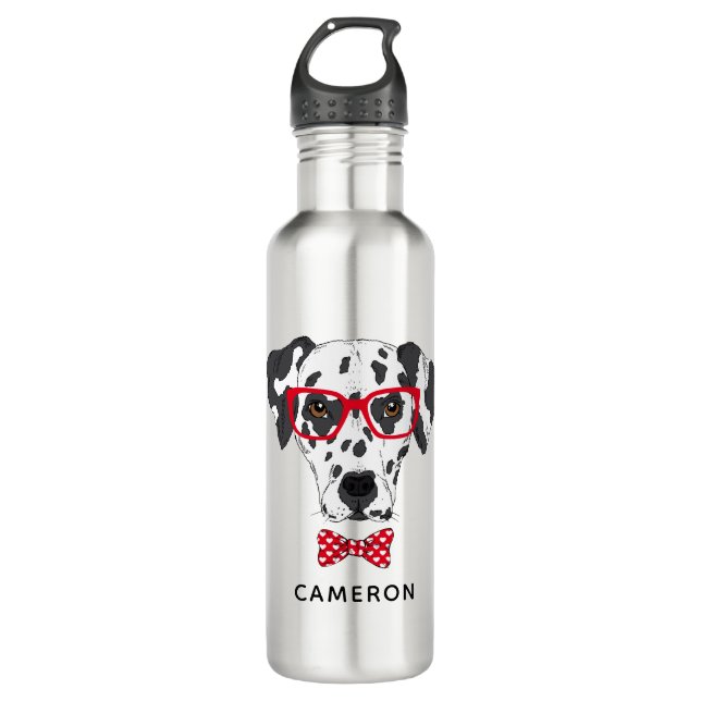 Fashionable Dalmatian | Add Your Name 710 Ml Water Bottle (Front)