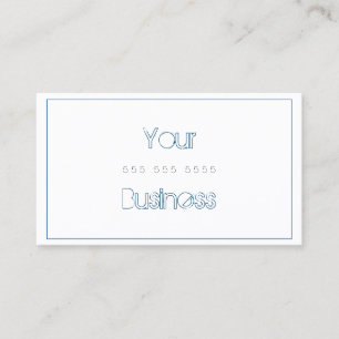 Fashionable Elegant White with Trendy Modern Frame Business Card