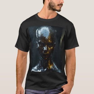 # fashionable fas: black t-shirt for men.