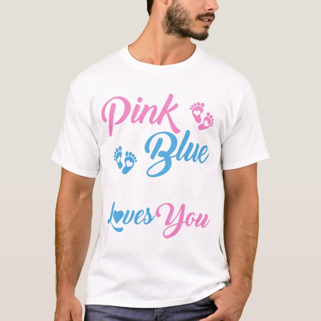Fashionable Gender Reveal Grandma Loves You Pink O T-Shirt (Front)