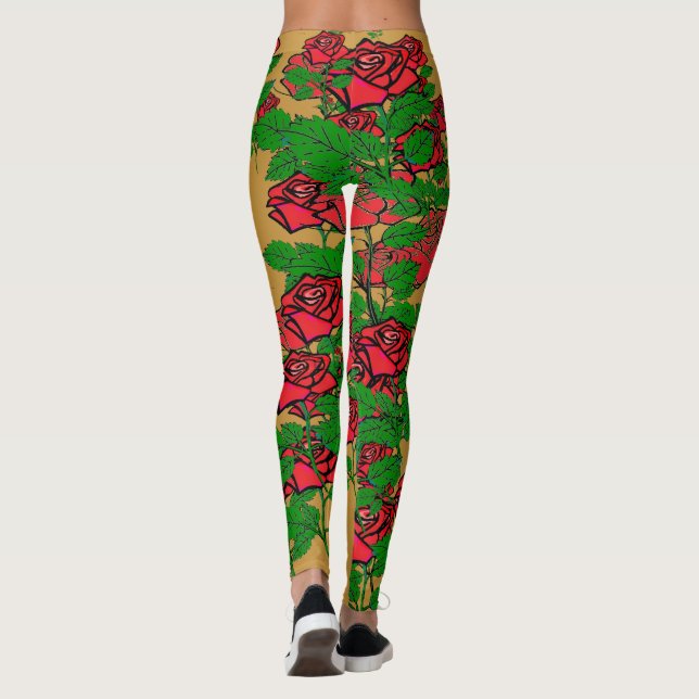 Fashionable Glamour - Rose Leggings (Back)