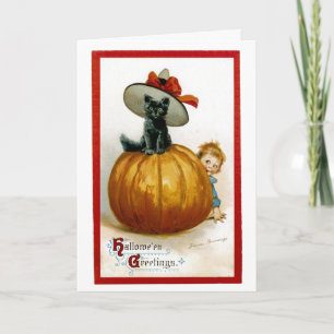 Fashionable Halloween Kitty Card